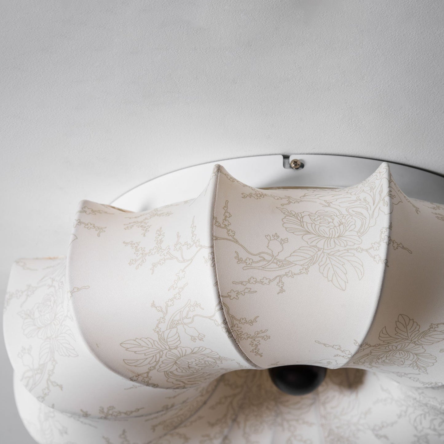 Stoffen Plafondlamp met Bloemenpatroon Natuurlijke Sfeerverlichting Scandinavisch Design Woon- en Slaapkamer Verlichting