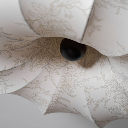Stoffen Plafondlamp met Bloemenpatroon Natuurlijke Sfeerverlichting Scandinavisch Design Woon- en Slaapkamer Verlichting