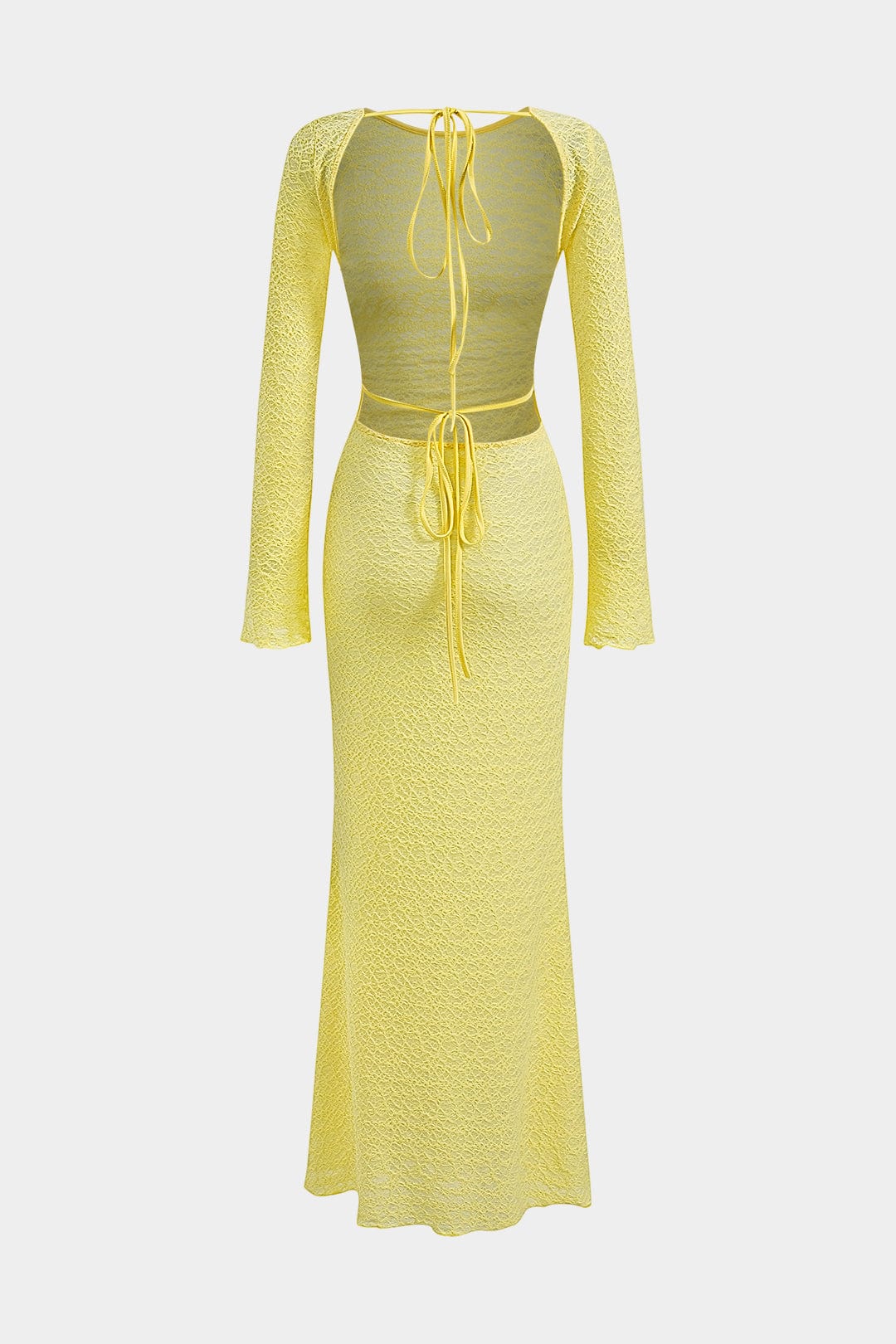 Maxikleed Jurk voor Vrouw Lange Glamour Kleed met Ruglacing