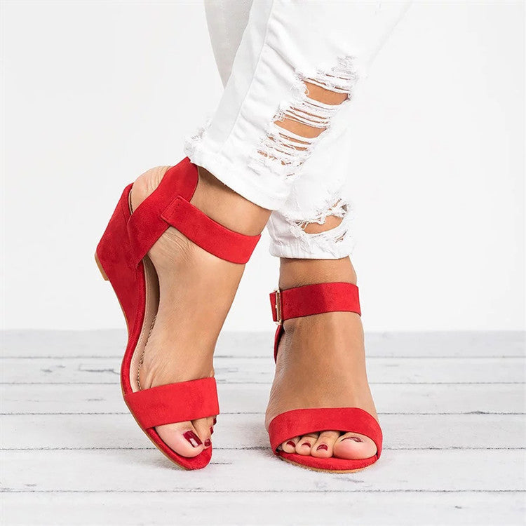 Sandalen met Sleehak en Enkelband Rochelle - StudioMarella