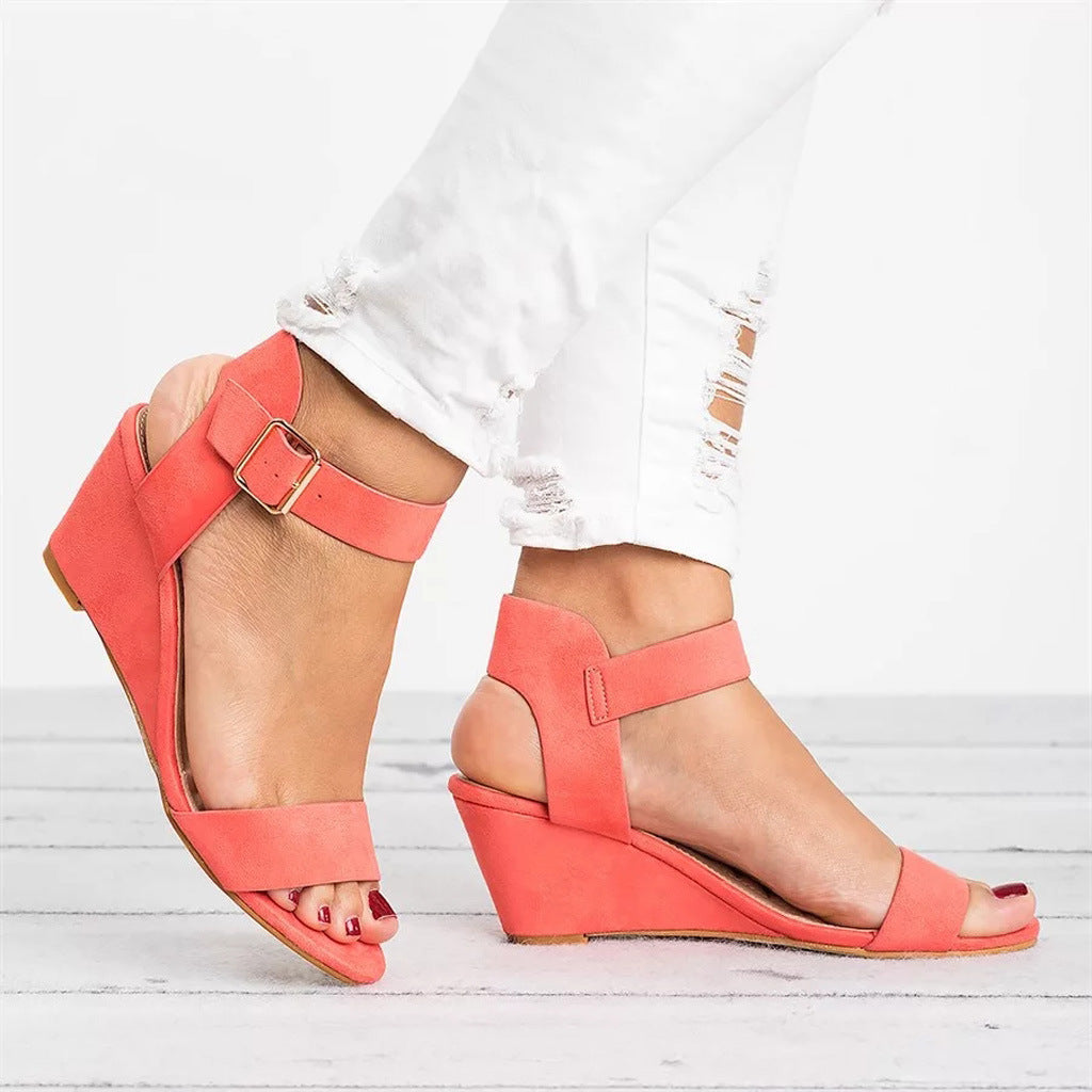 Rochelle | Dames Sandalen Zwart Sleehak Casual 2