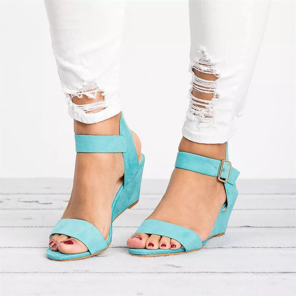 Rochelle | Dames Sandalen Zwart Sleehak Casual 3