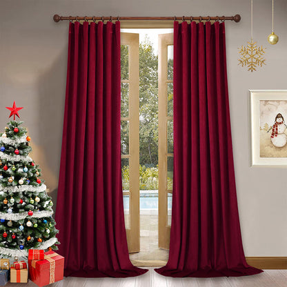 Luxe Fluwelen Verduisteringsgordijnen met Tunnel en Lussen - Set van 2 Panelen - Premium Velours Raamdecoratie voor Woonkamer en Slaapkamer