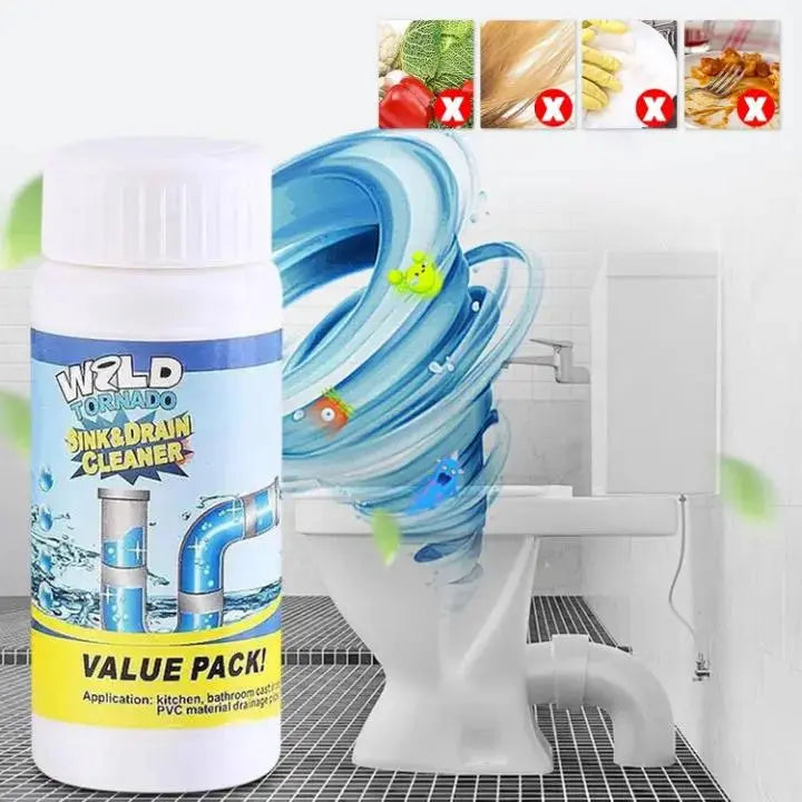 Afvoerreiniger Poeder 110g Keuken Bad Douche Toilet PVC Buizen Haar Vet Zeep Verstoppingen Oplossen Zonder Schrobben