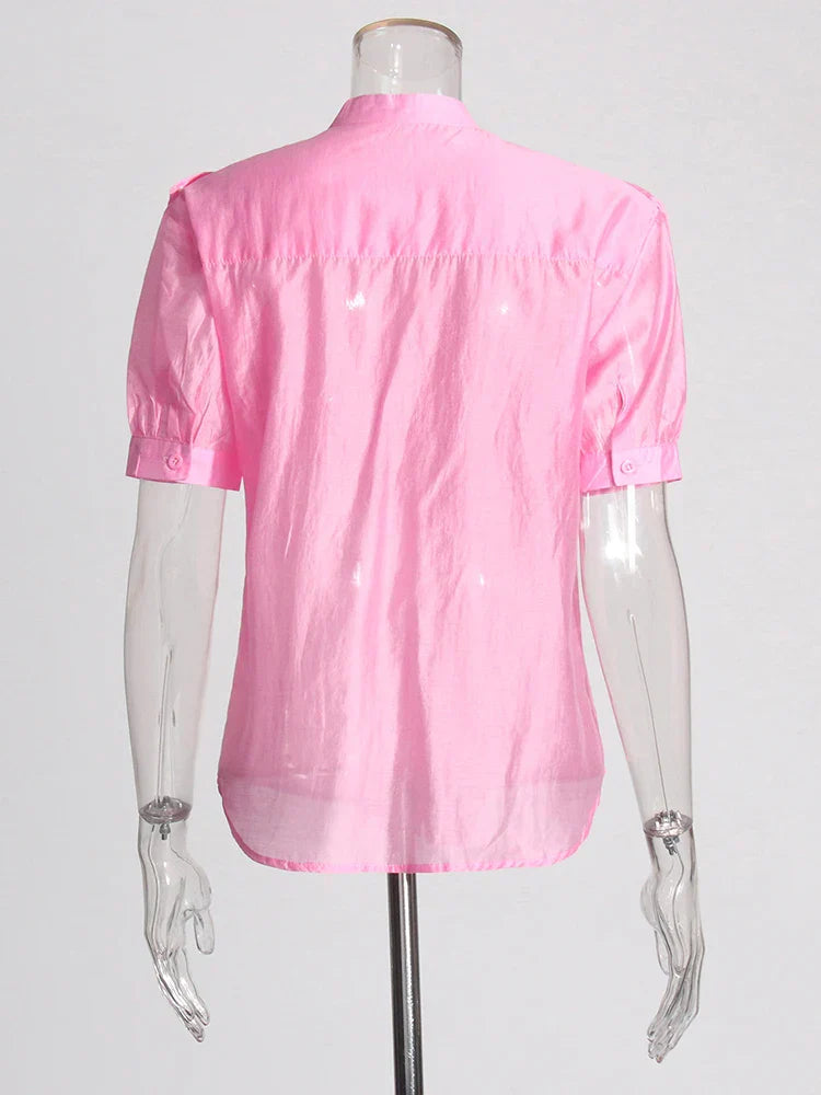 Vrouwelijke Luchtige Blouse Elegant Design