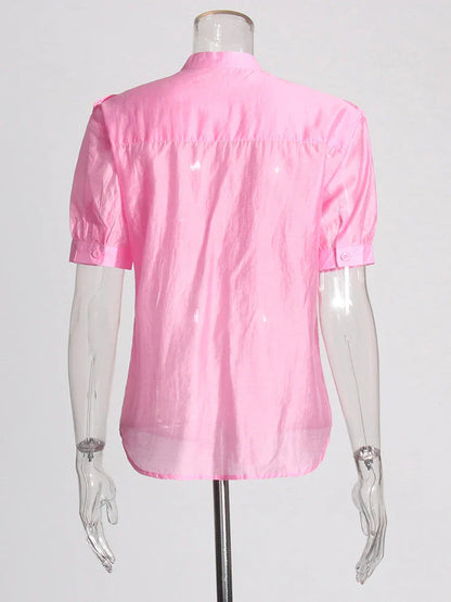 Vrouwelijke Luchtige Blouse Elegant Design