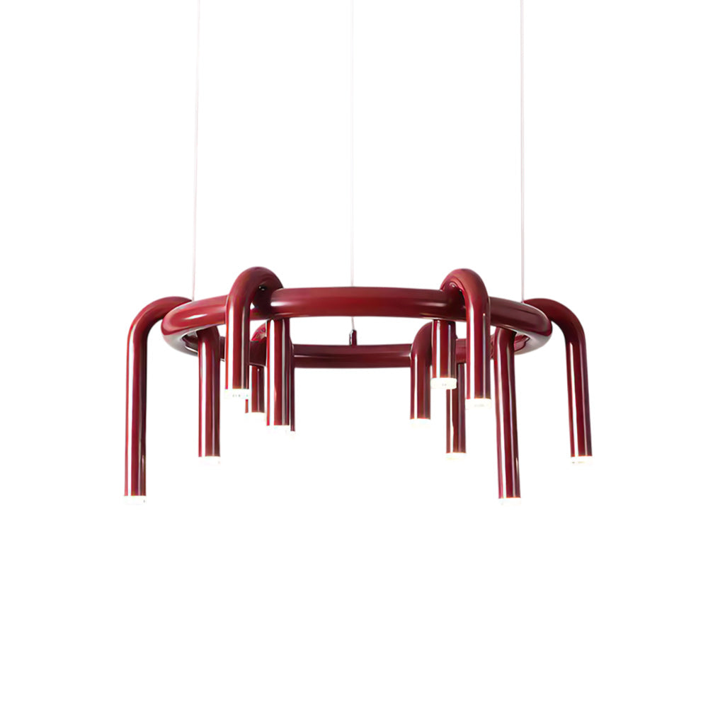Rosso U-vormige Kroonluchter — Moderne Metalen Hanglamp met LED-Verlichting
