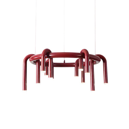 Rosso U-vormige Kroonluchter — Moderne Metalen Hanglamp met LED-Verlichting