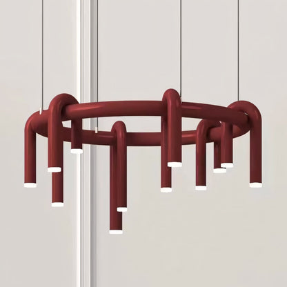Rosso U-vormige Kroonluchter — Moderne Metalen Hanglamp met LED-Verlichting