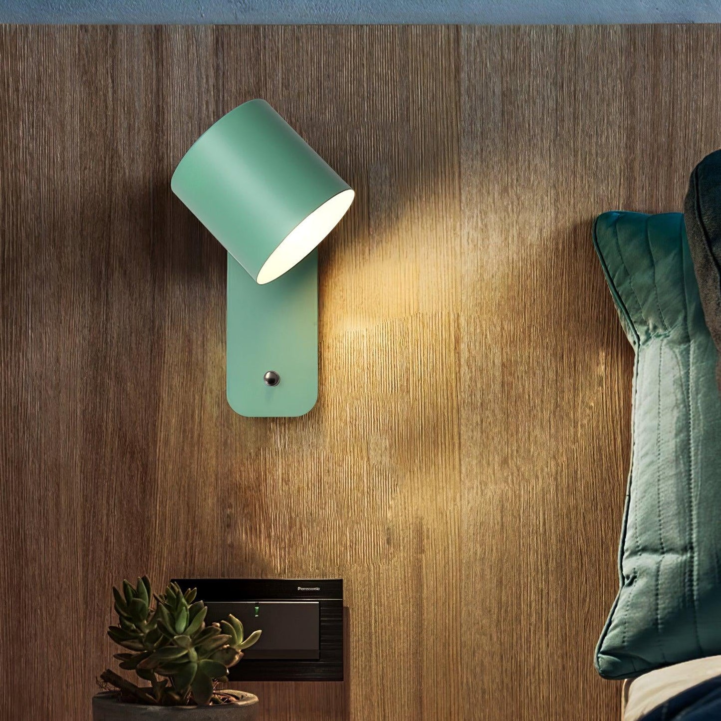Draaibare Wandlamp Oplaadbaar USB-C 350° Rotatie Dimbaar Touch 4 Kleuren