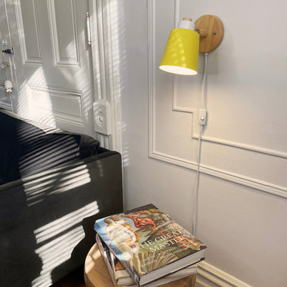 Wandlamp Hout Metaal Draaibaar E27 Leeslamp Slaapkamer Woonkamer Scandinavisch