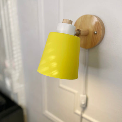 Wandlamp Hout Metaal Draaibaar E27 Leeslamp Slaapkamer Woonkamer Scandinavisch