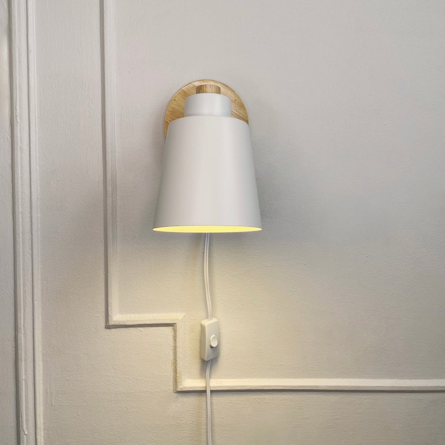 Wandlamp Hout Metaal Draaibaar E27 Leeslamp Slaapkamer Woonkamer Scandinavisch