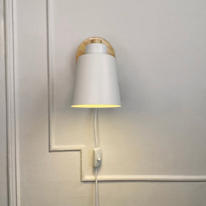 Wandlamp Hout Metaal Draaibaar E27 Leeslamp Slaapkamer Woonkamer Scandinavisch
