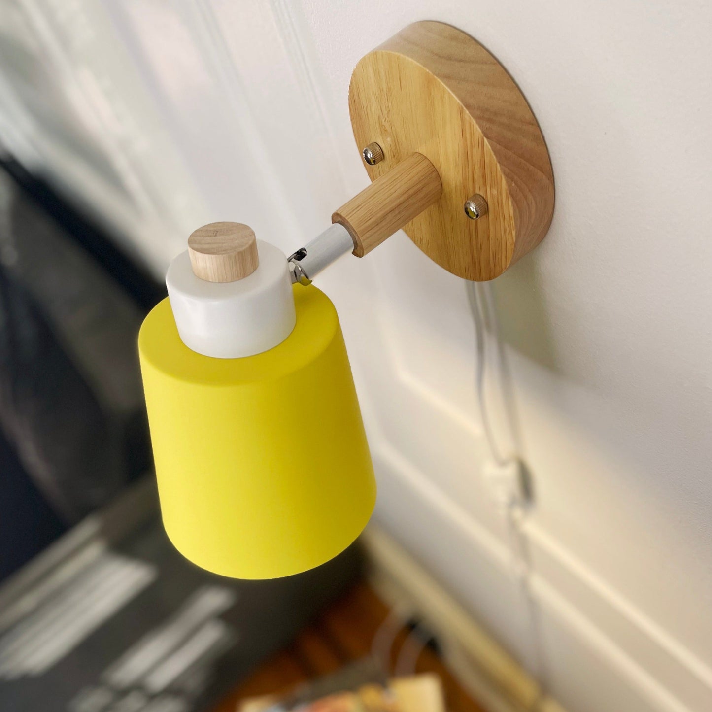 Wandlamp Hout Metaal Draaibaar E27 Leeslamp Slaapkamer Woonkamer Scandinavisch