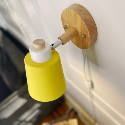 Wandlamp Hout Metaal Draaibaar E27 Leeslamp Slaapkamer Woonkamer Scandinavisch