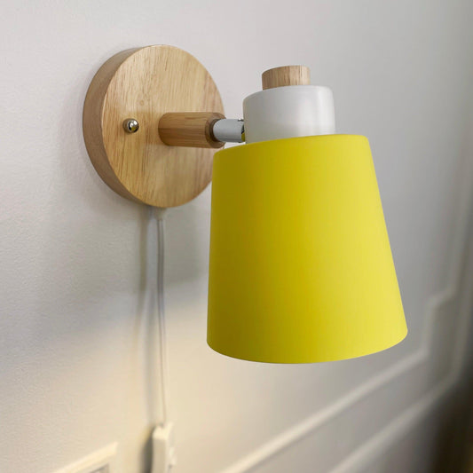 Wandlamp Hout Metaal Draaibaar E27 Leeslamp Slaapkamer Woonkamer Scandinavisch