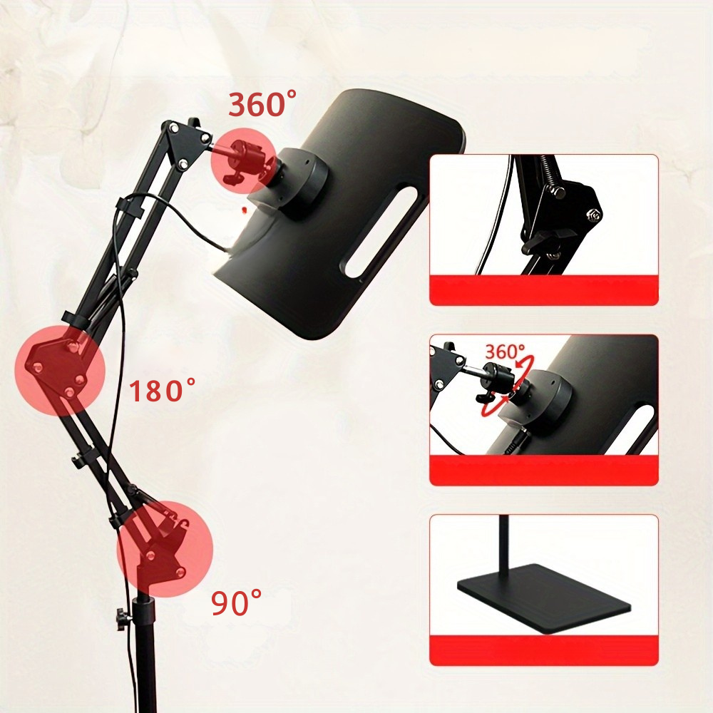 LED Roodlichttherapie Lamp met Infrarood 660nm 850nm op Verstelbaar Statief voor Lichaam en Gezicht Lichttherapie Thuis