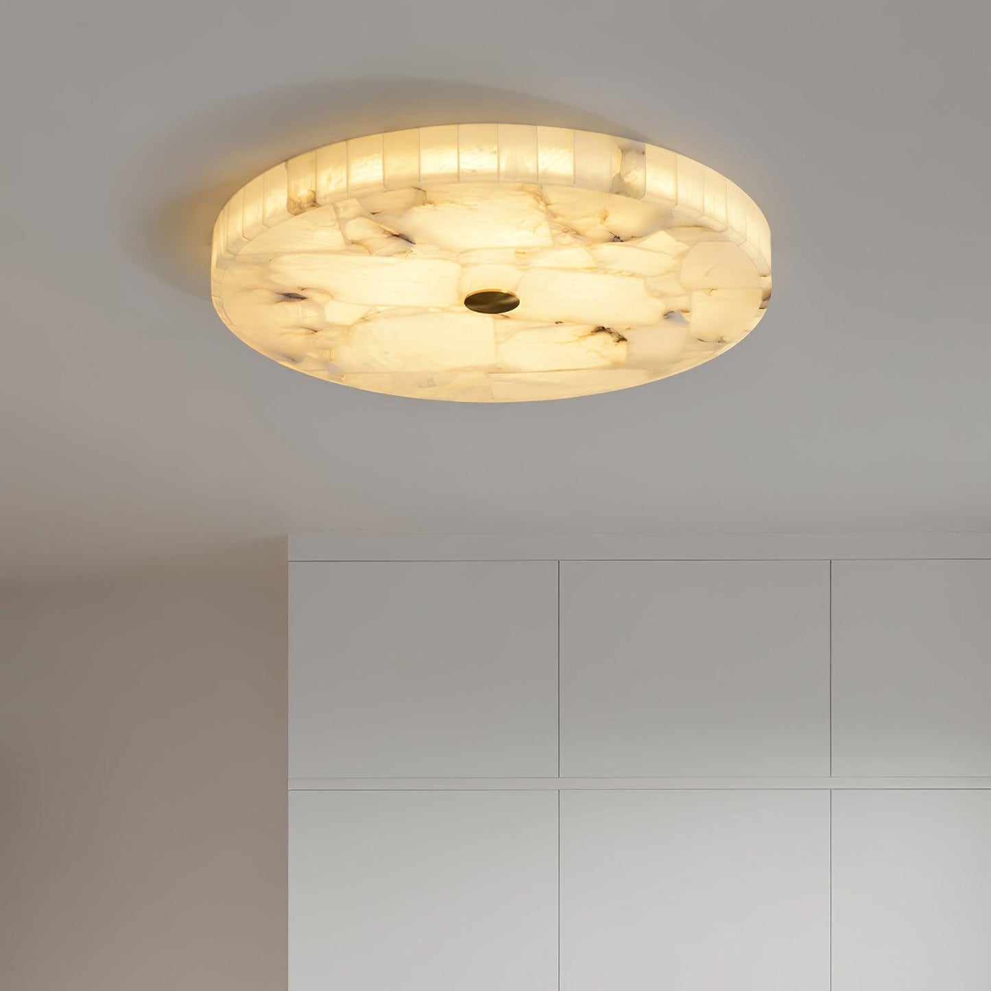 Plafondlamp Albast LED 5 cm Wit Goud Woonkamer Hal Moderne Designlamp Binnen
