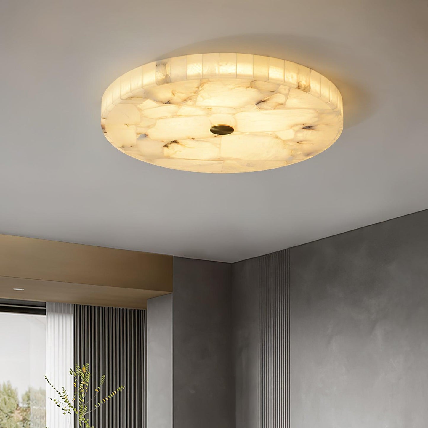 Plafondlamp Albast LED 5 cm Wit Goud Woonkamer Hal Moderne Designlamp Binnen