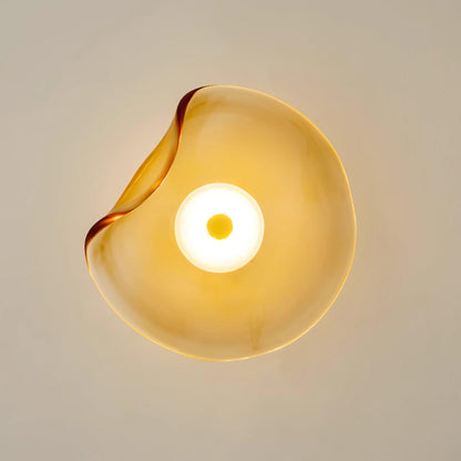 Wandlamp Glas LED 3000K Amber Organisch Design Badkamer Woonkamer Moderne Wandverlichting Sfeerlamp Vochtbestendig