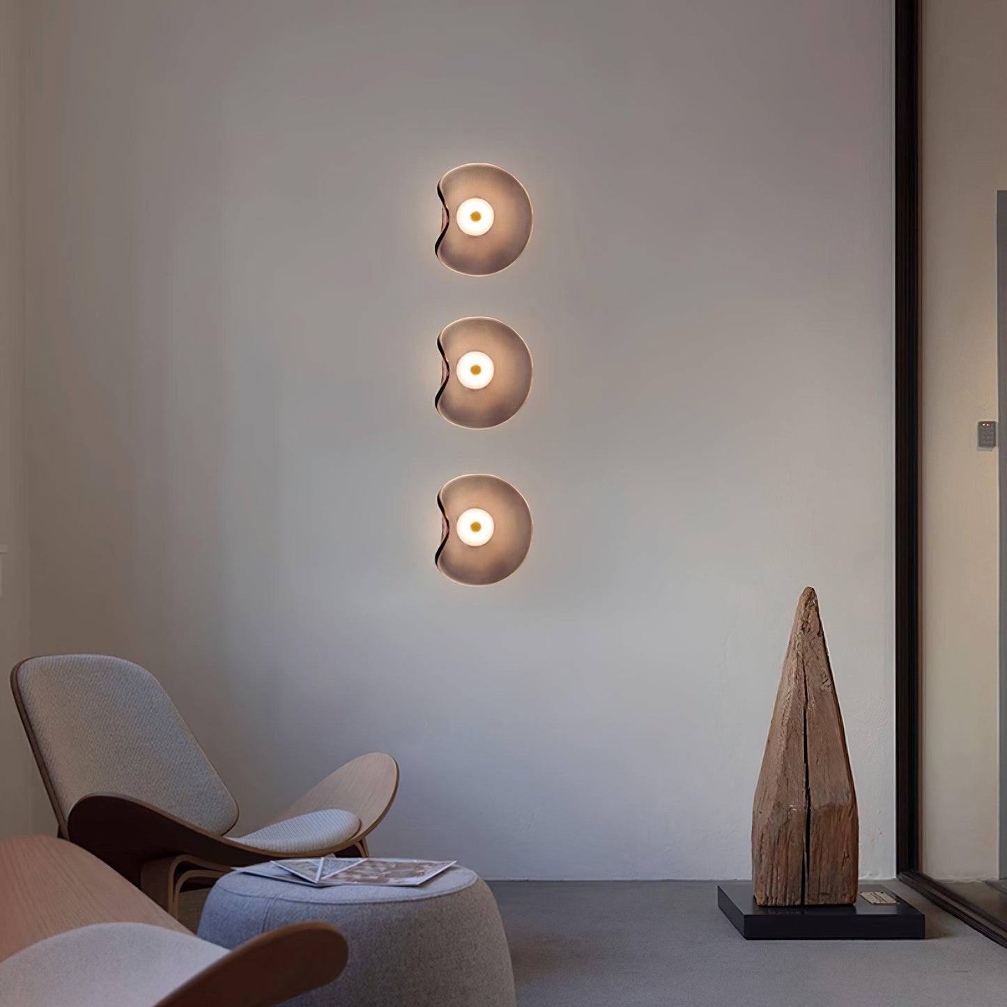 Wandlamp Glas LED 3000K Amber Organisch Design Badkamer Woonkamer Moderne Wandverlichting Sfeerlamp Vochtbestendig