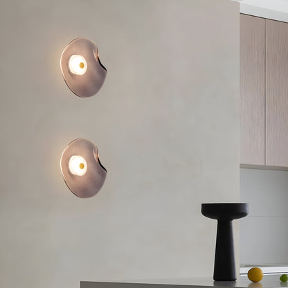 Wandlamp Gebogen Glas LED Sculpturaal Nordisch Goud Zwart 25cm Woonkamer Slaapkamer