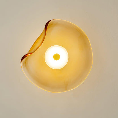 Wandlamp Glas LED 3000K Amber Organisch Design Badkamer Woonkamer Moderne Wandverlichting Sfeerlamp Vochtbestendig