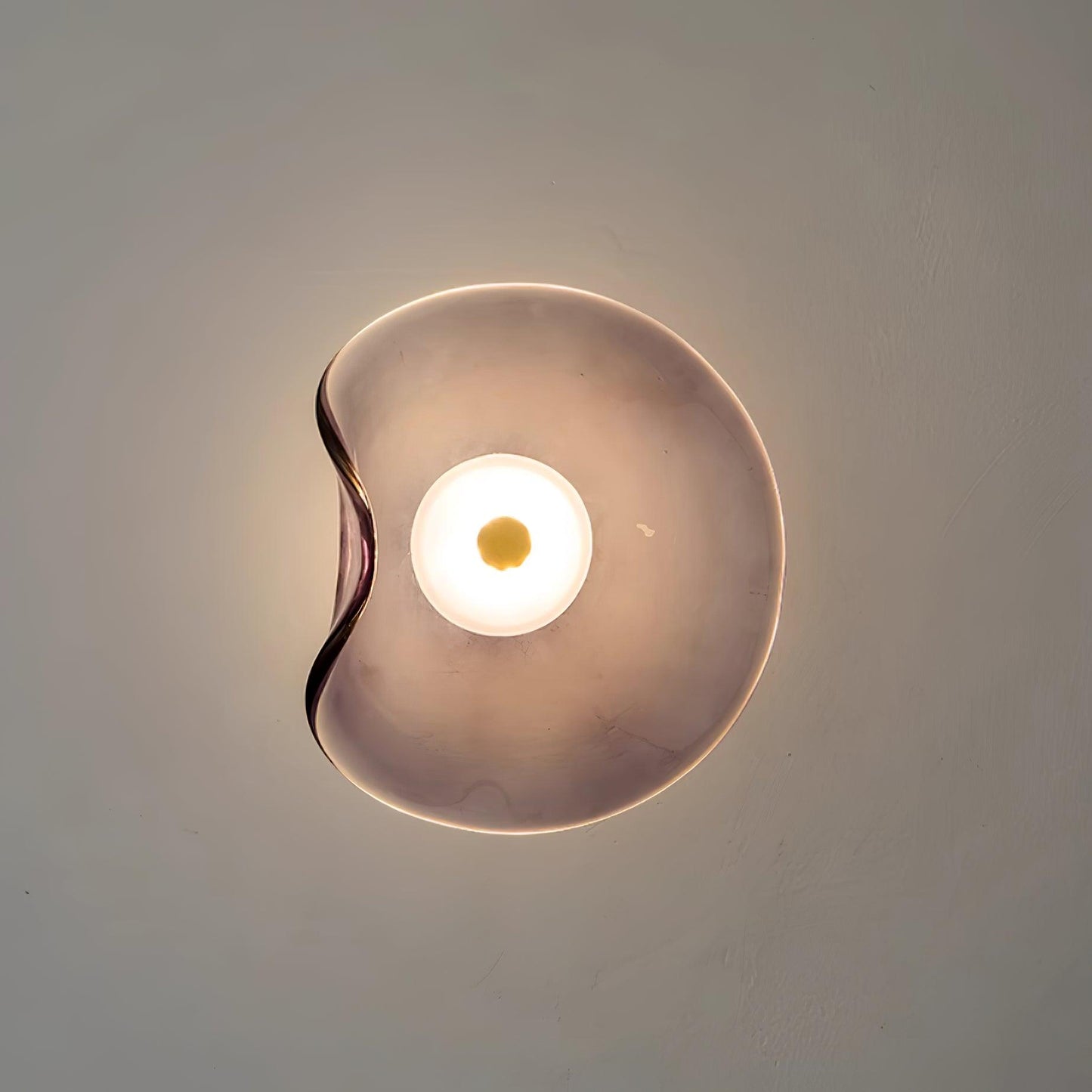 Wandlamp Glas LED 3000K Amber Organisch Design Badkamer Woonkamer Moderne Wandverlichting Sfeerlamp Vochtbestendig