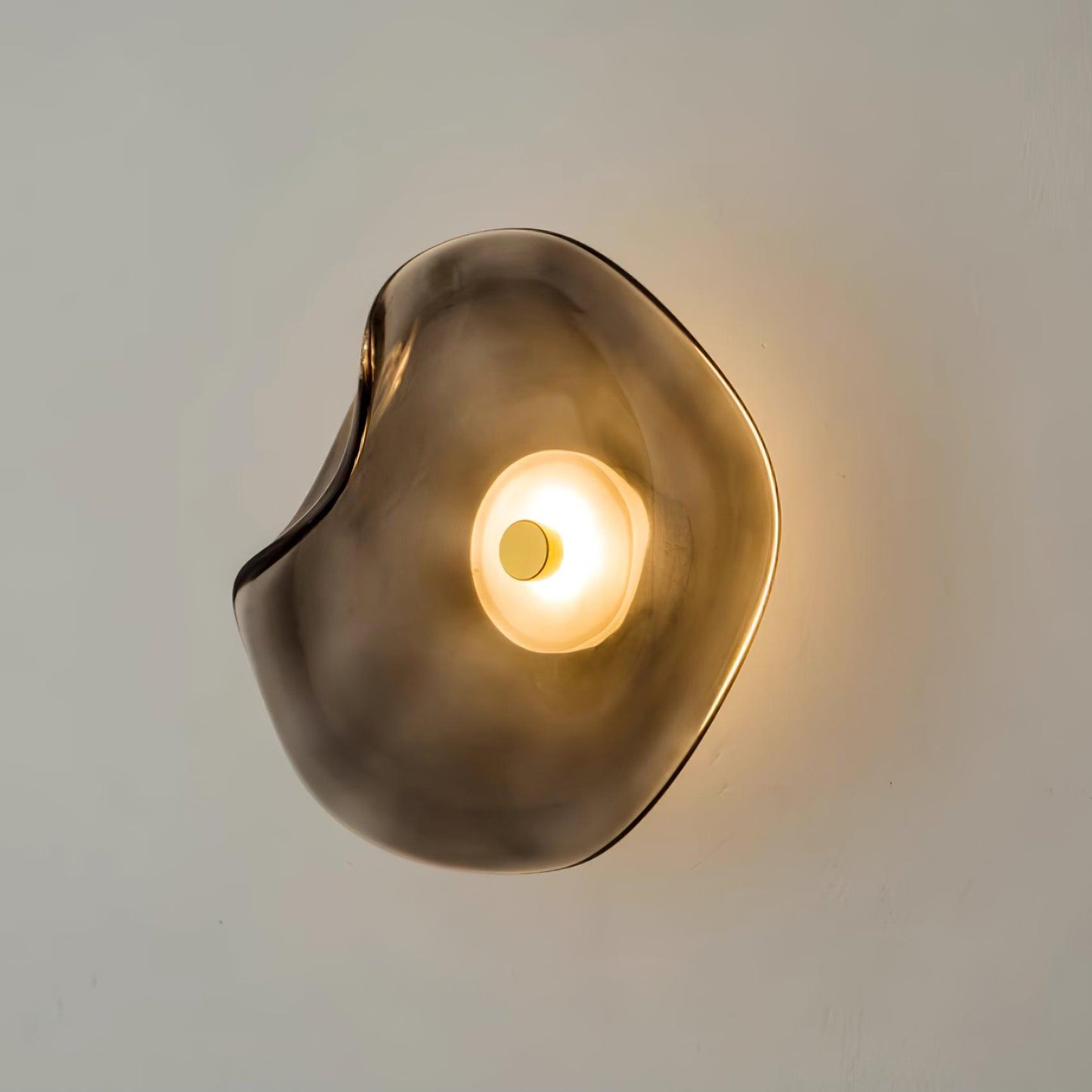 Wandlamp Glas LED 3000K Amber Organisch Design Badkamer Woonkamer Moderne Wandverlichting Sfeerlamp Vochtbestendig
