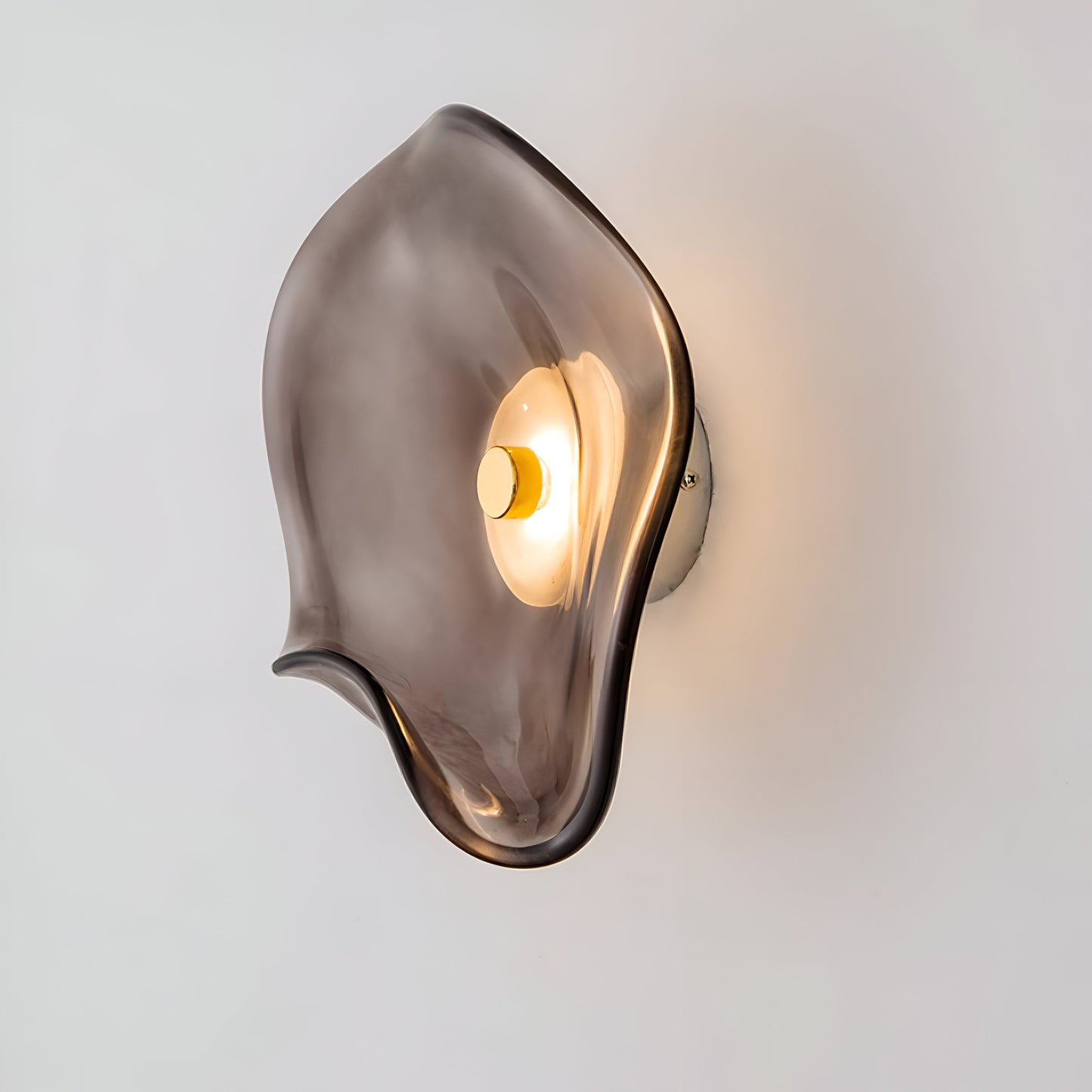Wandlamp Gebogen Glas LED Sculpturaal Nordisch Goud Zwart 25cm Woonkamer Slaapkamer