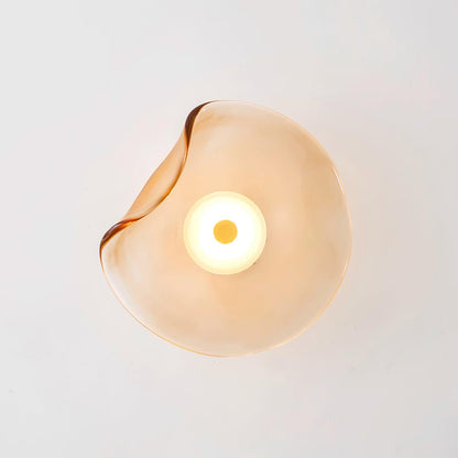 Wandlamp Glas LED 3000K Amber Organisch Design Badkamer Woonkamer Moderne Wandverlichting Sfeerlamp Vochtbestendig