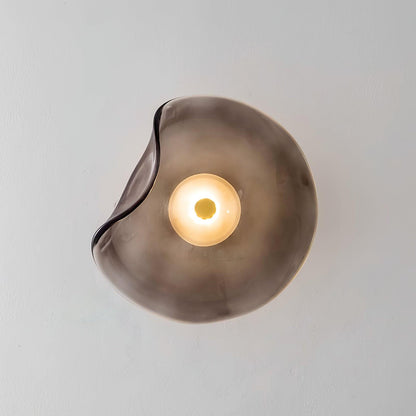 Wandlamp Glas LED 3000K Amber Organisch Design Badkamer Woonkamer Moderne Wandverlichting Sfeerlamp Vochtbestendig