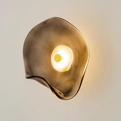 Wandlamp Glas LED 3000K Amber Organisch Design Badkamer Woonkamer Moderne Wandverlichting Sfeerlamp Vochtbestendig