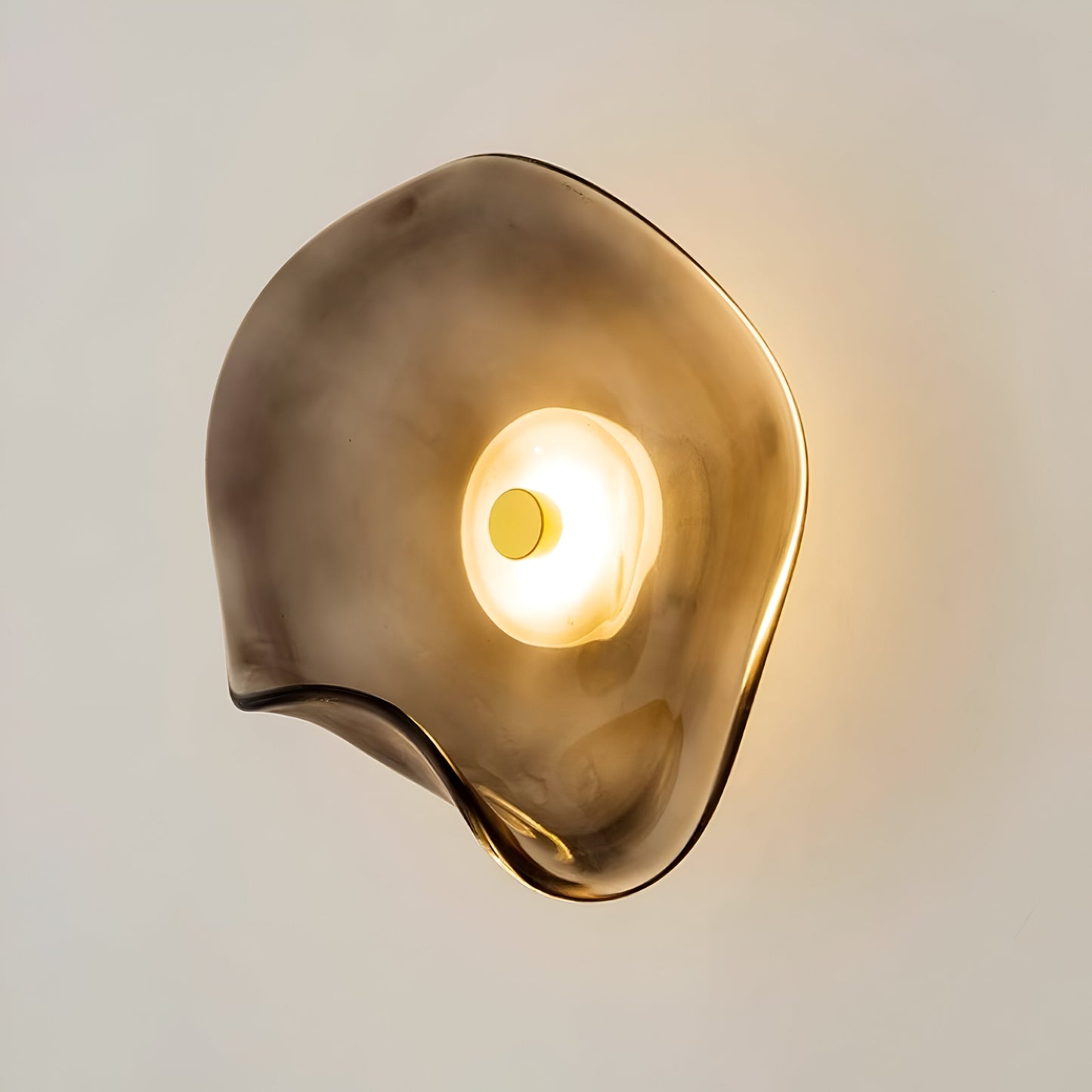 Wandlamp Gebogen Glas LED Sculpturaal Nordisch Goud Zwart 25cm Woonkamer Slaapkamer