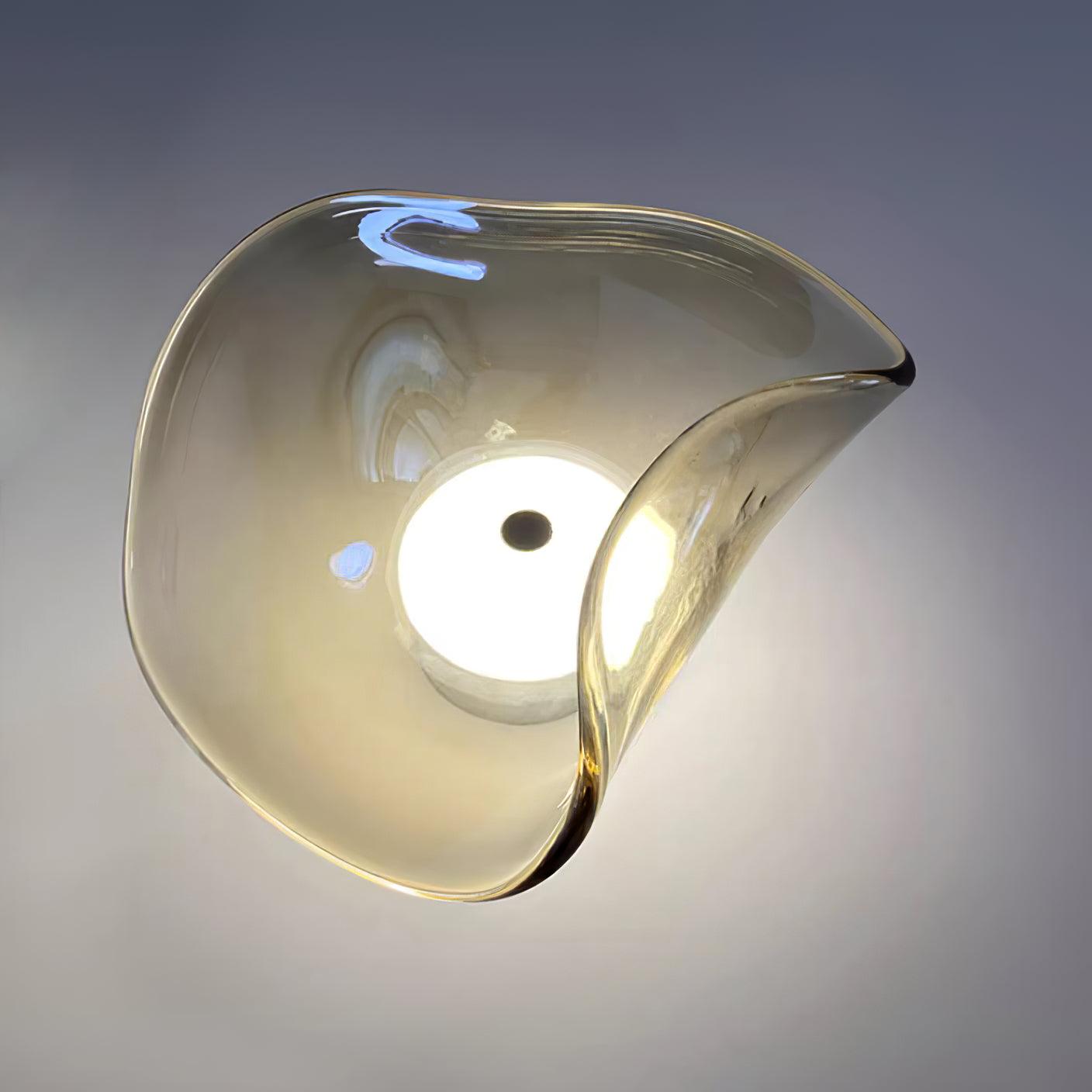 Wandlamp Glas LED 3000K Amber Organisch Design Badkamer Woonkamer Moderne Wandverlichting Sfeerlamp Vochtbestendig