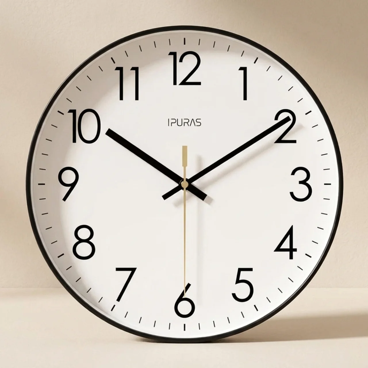 Scandinavische Wandklok Stil Uurwerk Minimalistisch Glas ABS Batterij Modern Interieur Woonkamer Slaapkamer Kantoor Tijdweergave Nordic Design