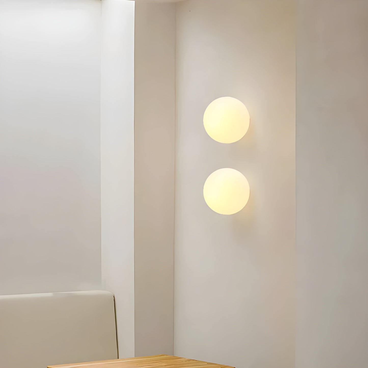 Wandlamp Rond Matglas Minimalistisch Scandinavisch Japandi Stijlvol Woonkamer Slaapkamer