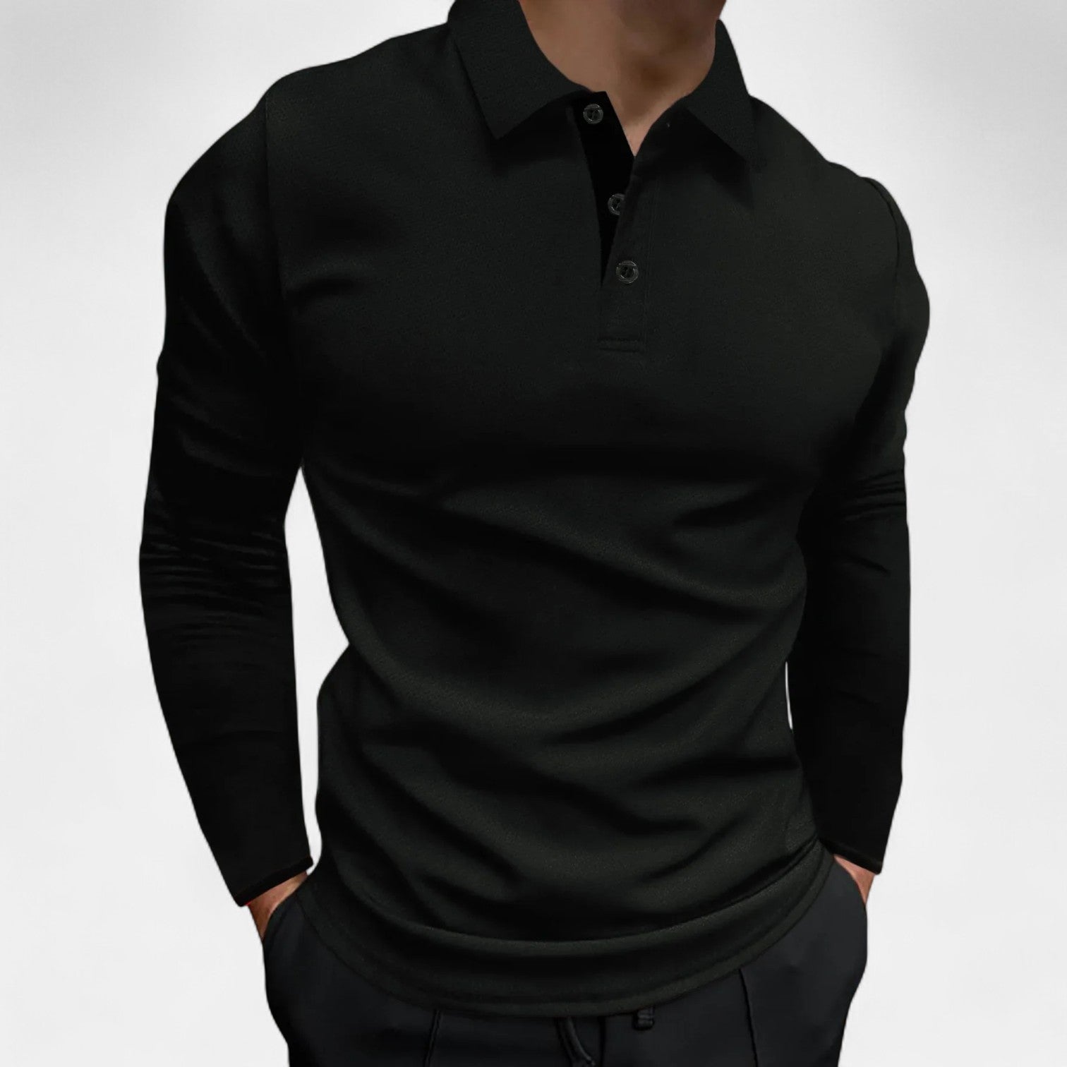 Elegante Polo Heren Met Lange Mouwen Comfortabel - StudioMarella