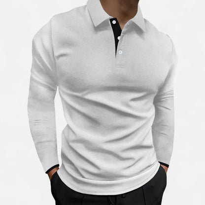 Elegante Polo Heren Met Lange Mouwen Comfortabel