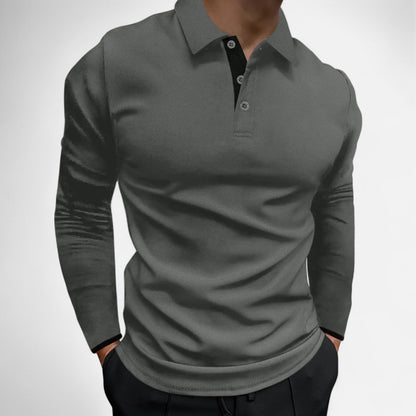 Elegante Polo Heren Met Lange Mouwen Comfortabel
