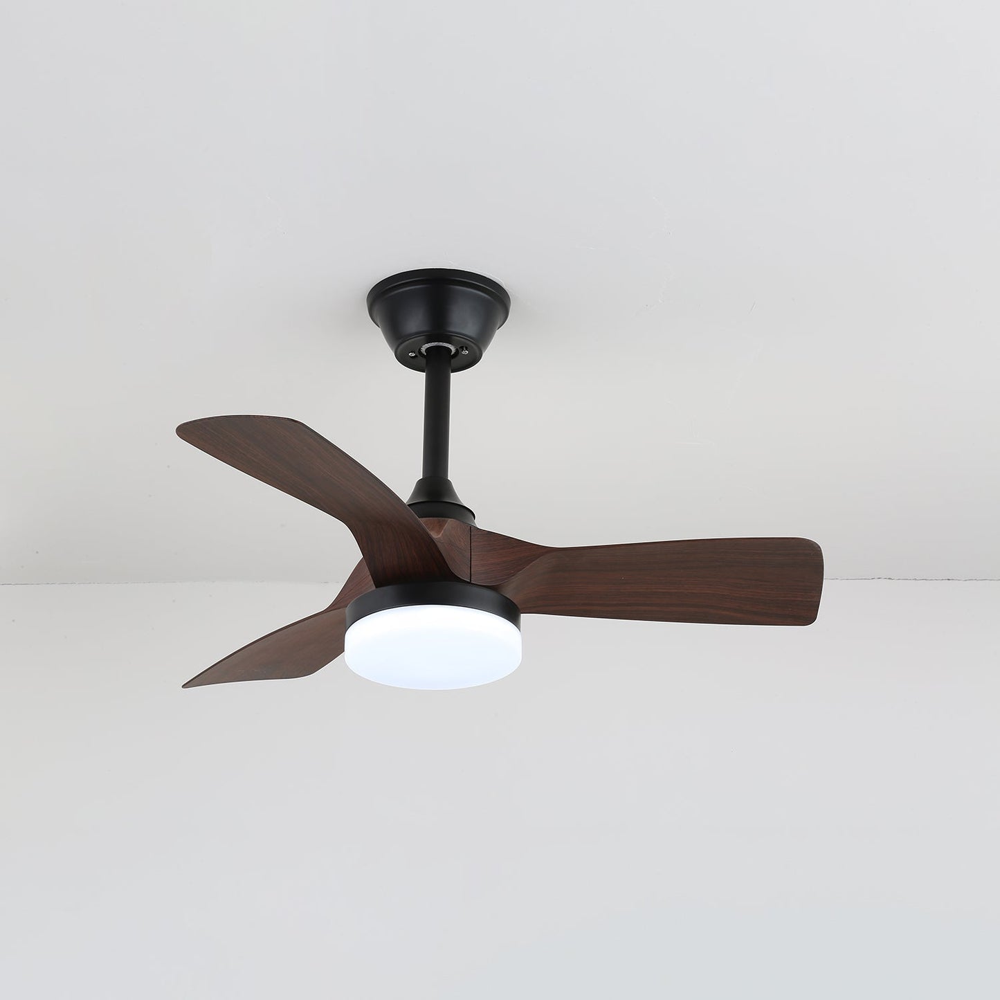 Minimalistische Plafondventilator Orlen met Hout-Look en Verlichting 81 cm | Scandinavische Plafondventilator met Lamp | Afstandsbediening 6 Snelheden | Nordic Design Ventilator Plafond