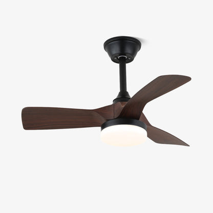 Minimalistische Plafondventilator Orlen met Hout-Look en Verlichting 81 cm | Scandinavische Plafondventilator met Lamp | Afstandsbediening 6 Snelheden | Nordic Design Ventilator Plafond