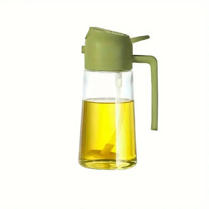 Oliespuit Dispenser 2-in-1 Spray en Schenken Glas 470ml Keuken Koken BBQ