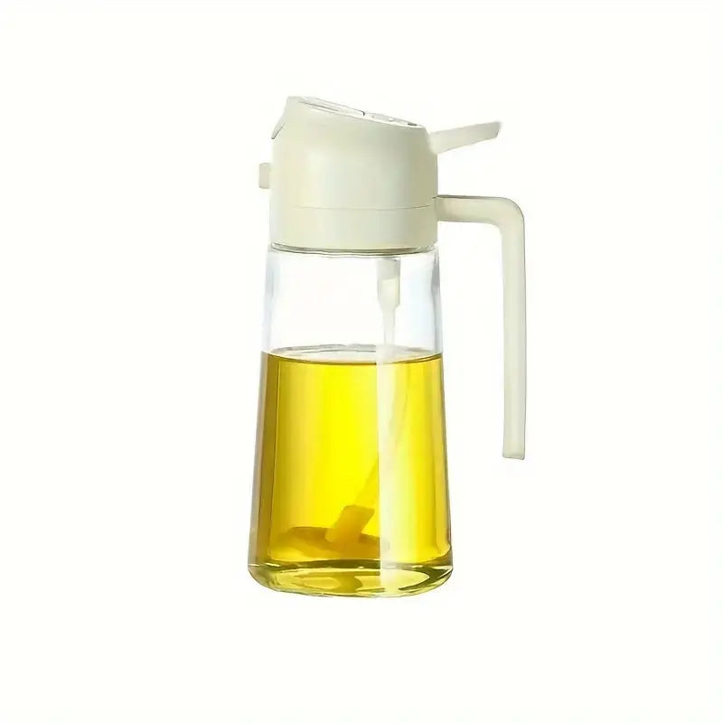 Oliespuit Dispenser 2-in-1 Spray en Schenken Glas 470ml Keuken Koken BBQ