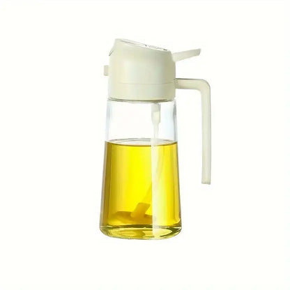 Oliespuit Dispenser 2-in-1 Spray en Schenken Glas 470ml Keuken Koken BBQ