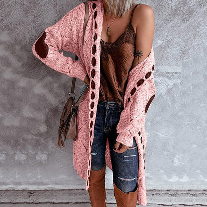 Oversized Gehaakte Cardigan Zacht en Luchtig Bohemian Stijl