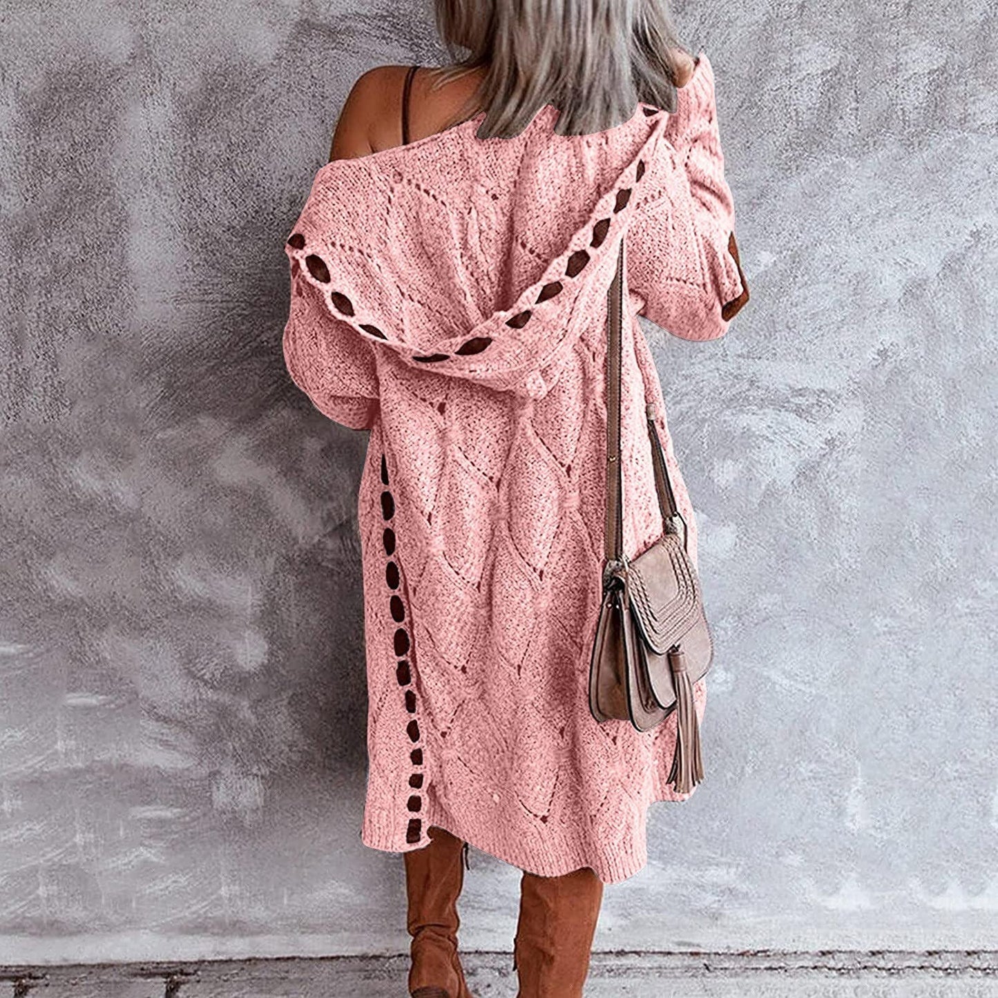 Oversized Gehaakte Cardigan Zacht en Luchtig Bohemian Stijl