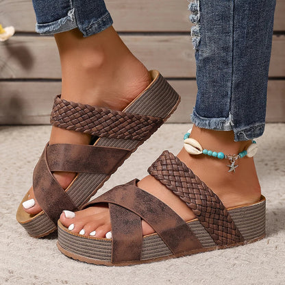 Dames Sandalen Gevlochten Detail