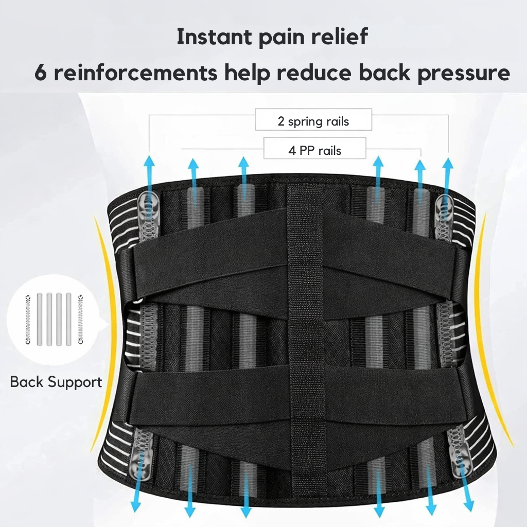 Rugsteungordel met 360° Stabilisatie voor Lendenen en Onderrug | Verstelbare Lendensteun met Memory Foam